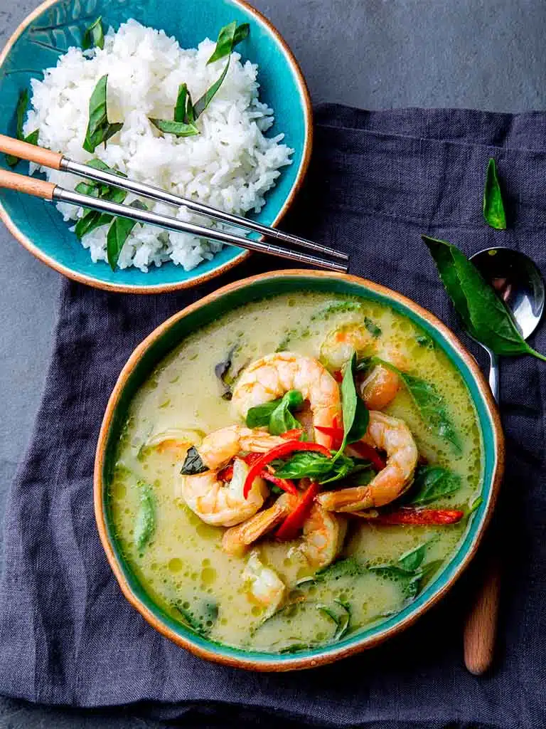 Thai Green  Curry with Prawns